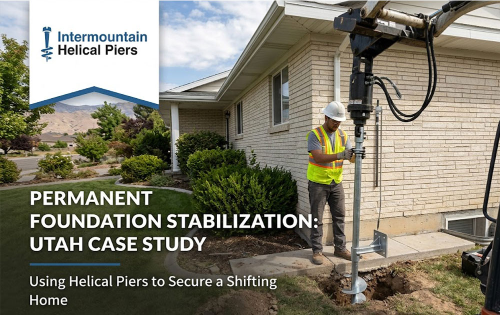 Case Study: Saving a Utah Home with Helical Piers