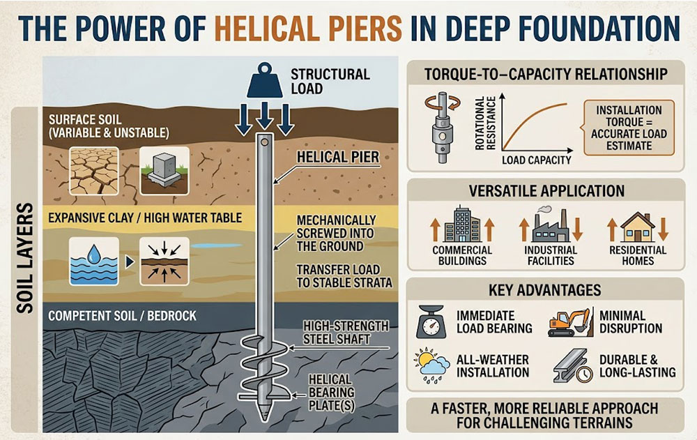 The Engineering Behind Helical Piers: How They Work